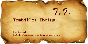 Tombácz Ibolya névjegykártya